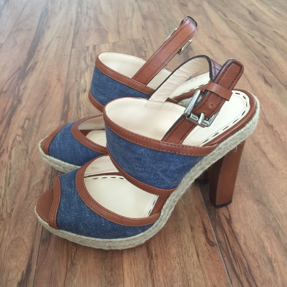 Coach Denim Platform Heels for ootd!